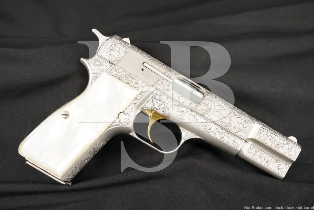 Browning Hi-Power Renaissance 9mm Para Engraved Semi-Auto Pistol, 1971 C&R