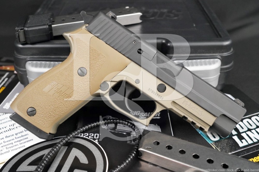 Sig Sauer P220 P-220 P 220 .45 ACP 4.4″ FDE Semi-Automatic Pistol, MFD 2017