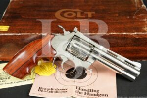 Colt Diamondback D5541 Nickel 4" .38 Special SA/DA Revolver & Box, MFD 1977