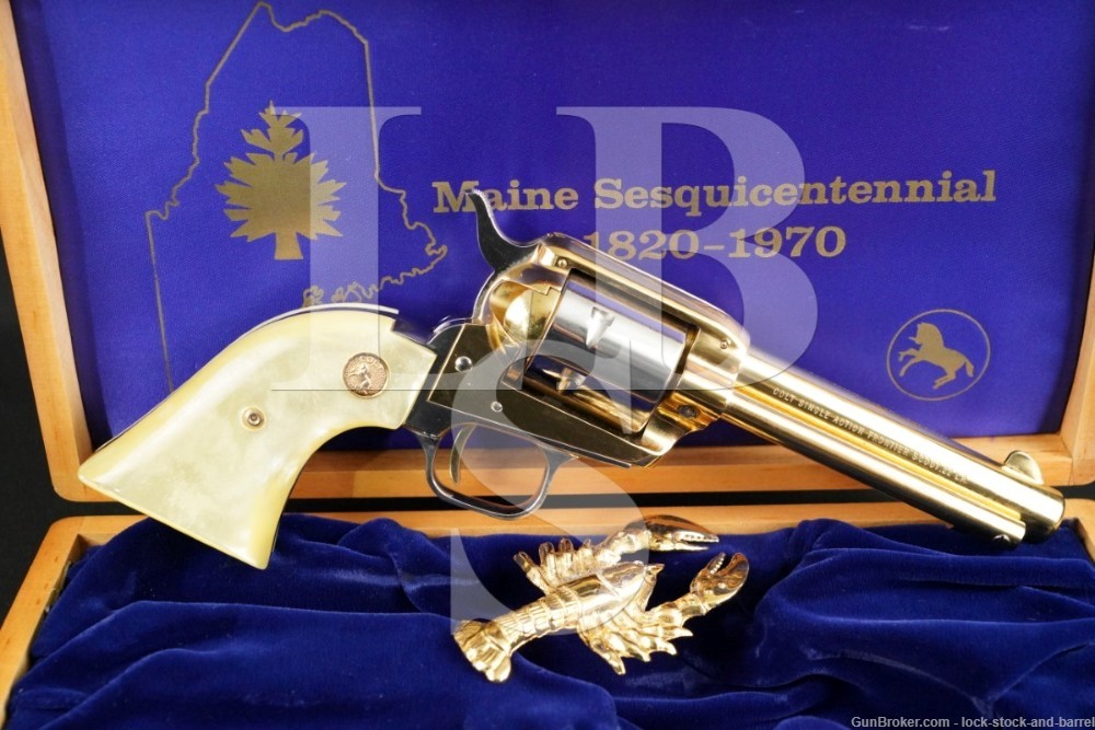 Colt Maine Sesquicentennial Frontier Scout .22 LR Revolver & Case, 1970 C&R