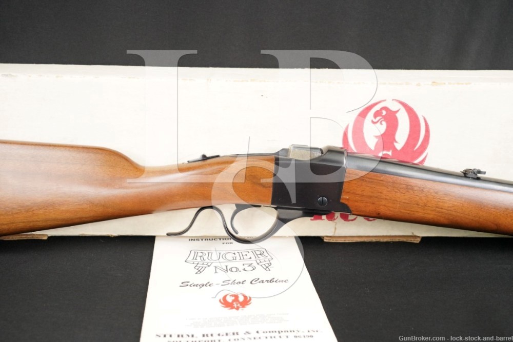 RUGER No. 3 Carbine #3 3B 3-B .375 Win Single-Shot Falling Block Rifle 1978