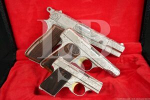 FN Browning Hi-Power Model 1955 Baby Browning Renaissance Engraved Set, C&R