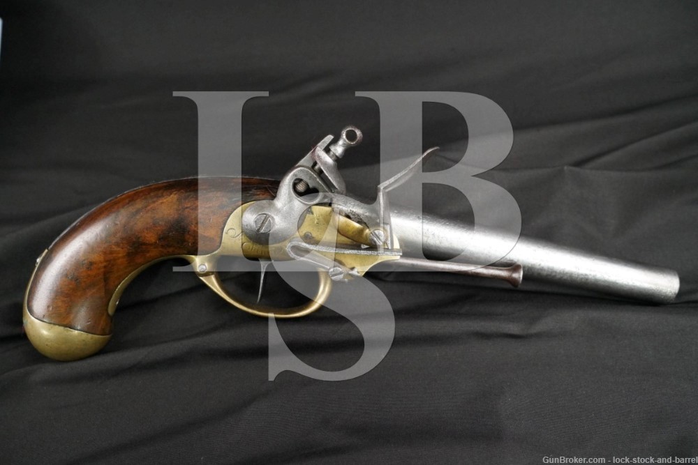 St. Etienne Model 1777 .67 Cal 7.5″ Flintlock Muzzleloader Pistol Antique