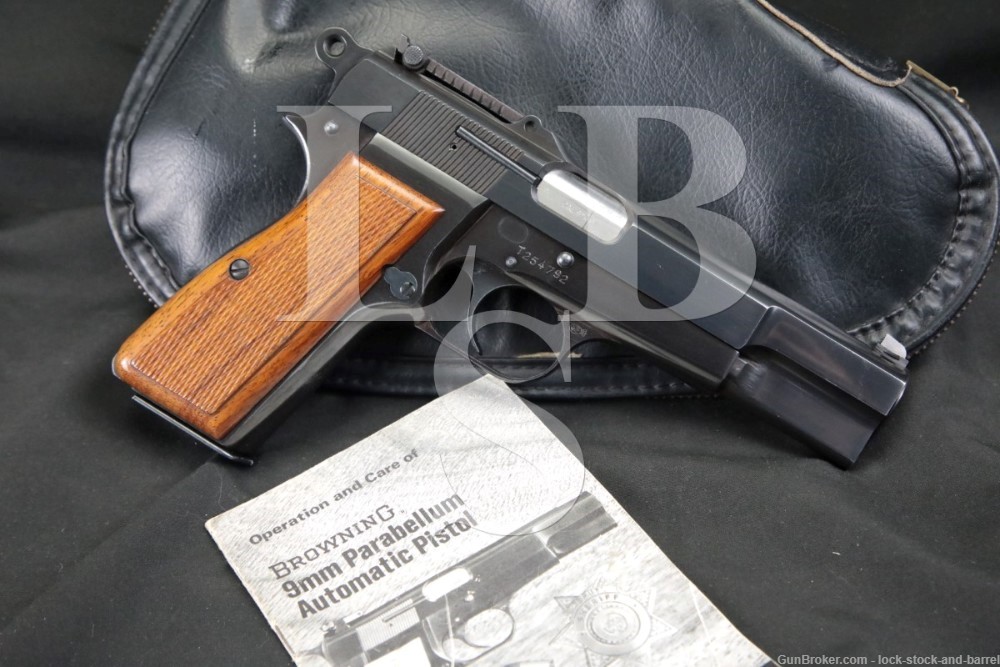 Fn Browning Hi Power T Series 9mm Semi Auto Pistol W Tangent Sights Candr Lock Stock And Barrel 9499