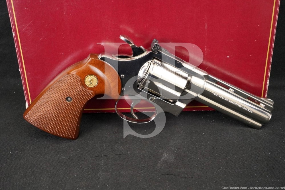 Colt Diamondback D5541 22 Lr Dasa Double Action Revolver Mfd 1983 Nickel Lock Stock And Barrel 