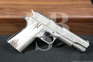 Engraved Colt Series 70 Government Model 1911 .45 ACP Semi-Auto Pistol 1979