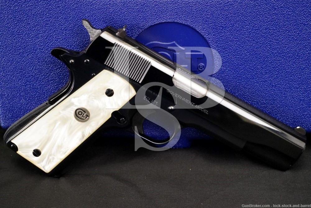 Colt Lew Horton El Coronel 02570EC Royal Blue .38 Super Pistol & Box, 1993