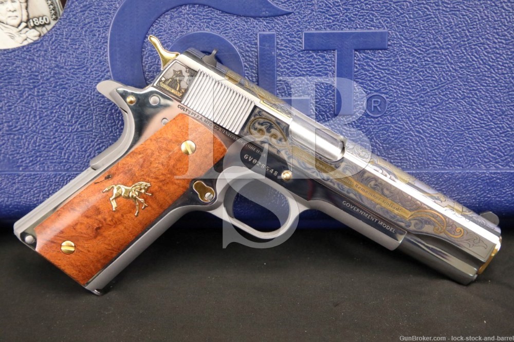 Colt SK Customs Lost State Of San Jacinto 1911 .45 ACP Semi-Auto Pistol