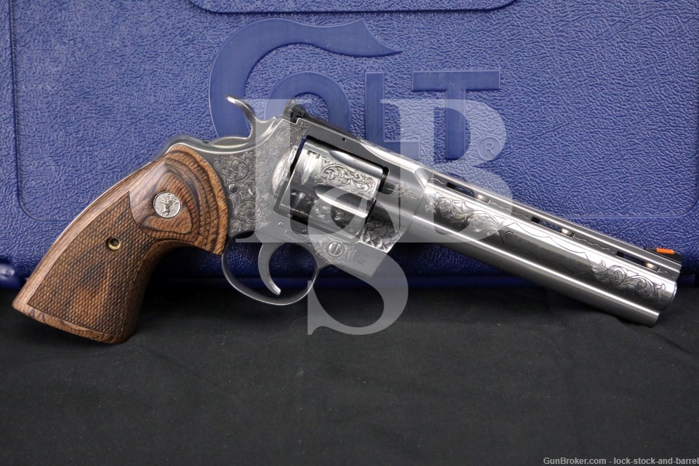 Tyler Gun Works Engraved Colt Python SP6WTS Stainless .357 Magnum Revolver