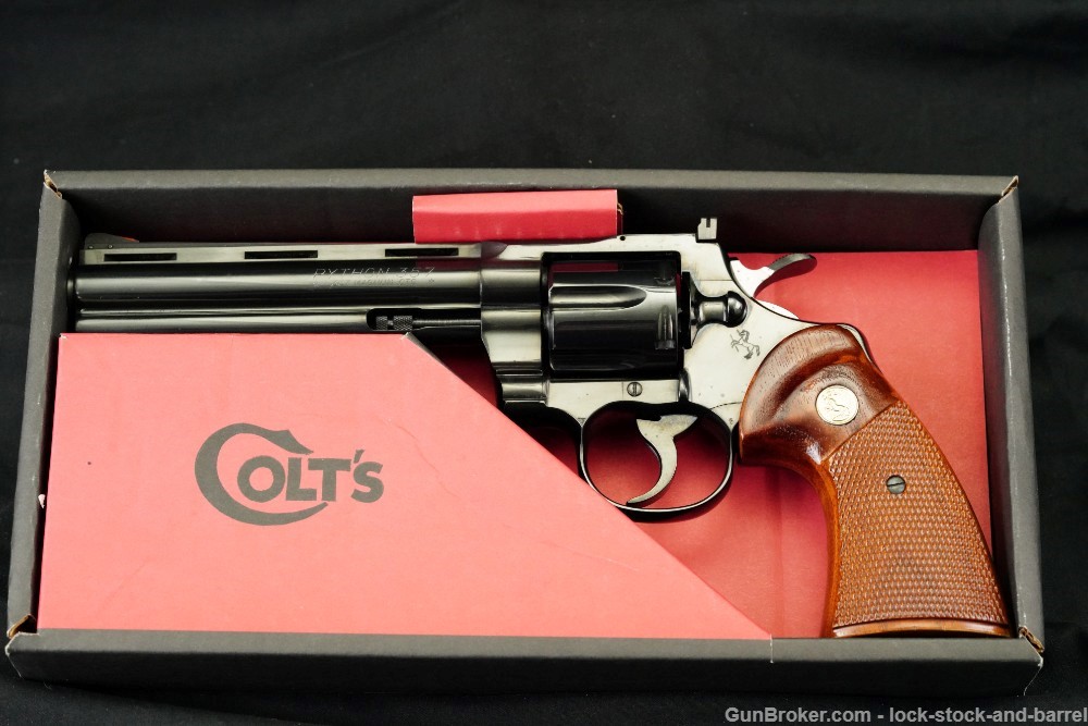 Colt Model Python .357 Magnum 6” Double Action SA/DA Revolver MFD 1966 C&R