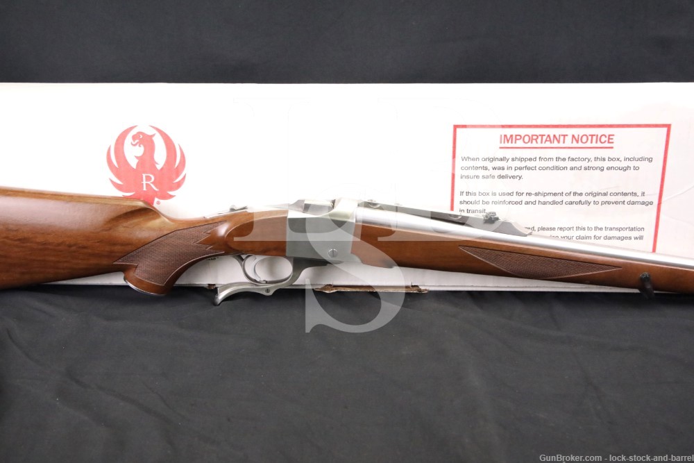 Ruger No. 1 Mannlicher 19″ .308 Single Shot Lever Action Rifle & Box