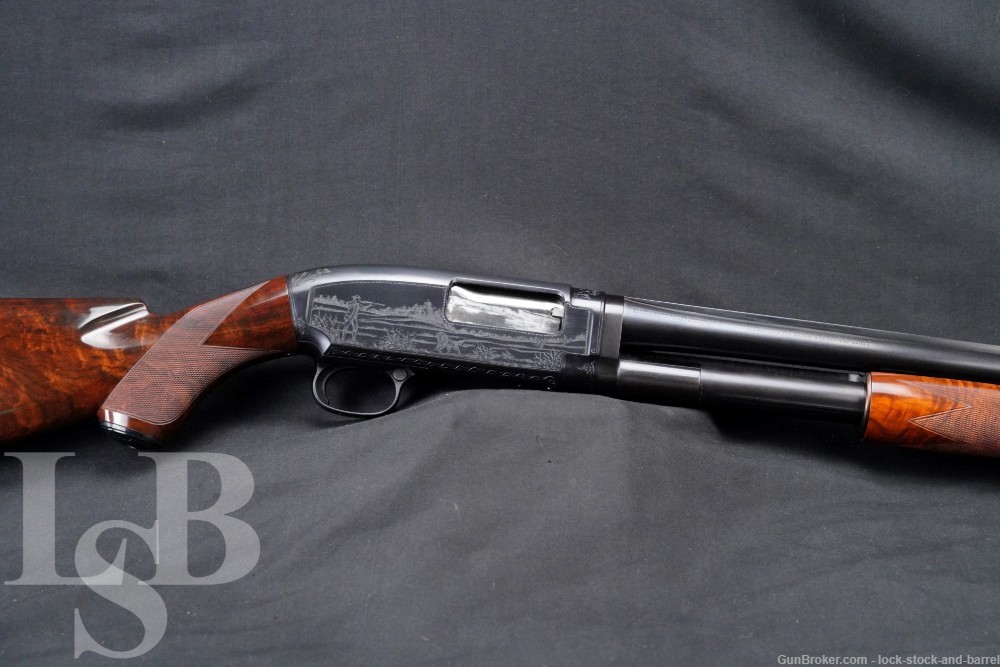 Angelo Bee Engraved David Porter Winchester Model 12 20 GA 25″ Shotgun C&R