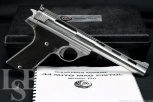 Auto Mag Pasadena Model 180 44 AMP 6.5" Stainless Semi-Auto Pistol 1971 C&R