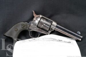 Colt 1st Gen Single Action Army SAA 4.75" .45 LC Revolver & Letter 1902 C&R