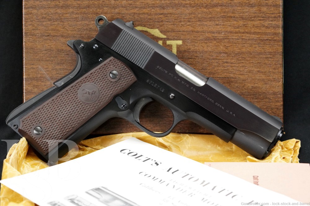 Colt Lightweight Commander Model .45 ACP Semi-Auto Pistol & Box, 1968 C&R