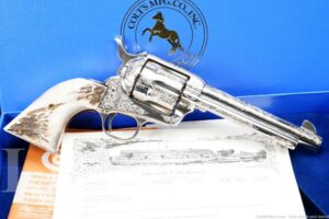 Factory Class C Engraved Colt Single Action Army SAA Revolver & Letter, C&R