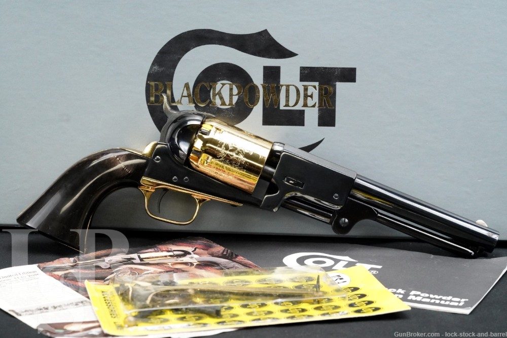 Colt 1848 3rd Model Dragoon “Cochise” .44 Cal 24K Gold Percussion Revolver