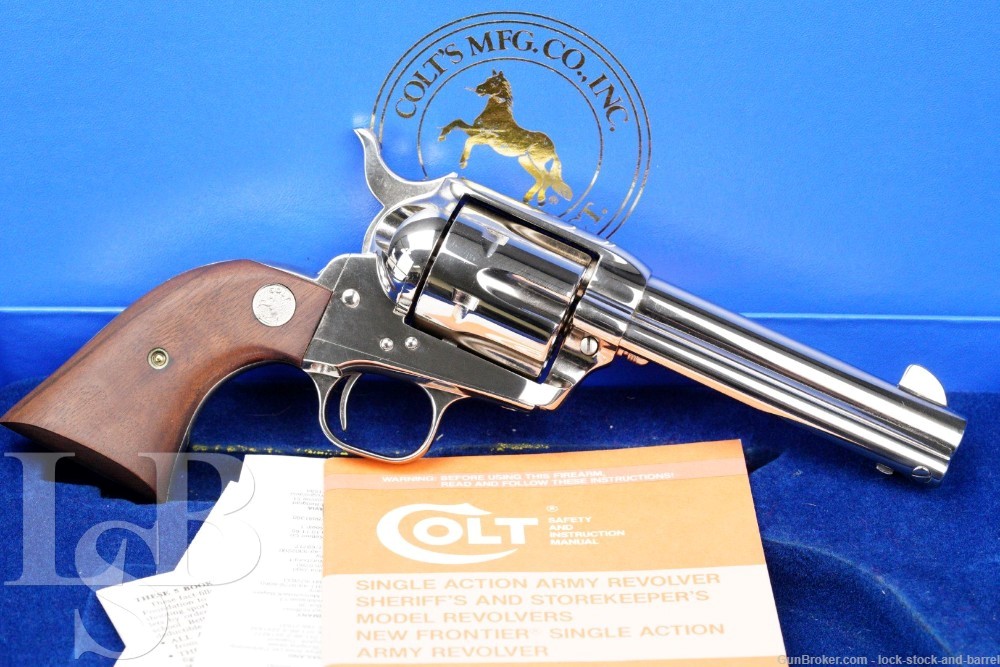 Colt 3rd Gen Single Action Army SAA 4 3/4" Nickel .45 LC Revolver, MFD 1992