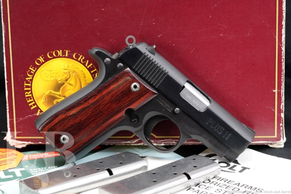 Colt Mustang Plus II .380 ACP Semi-Automatic Pistol & Box, MFD 1989