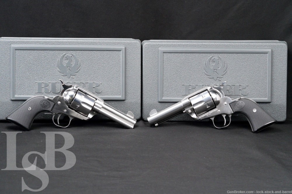 Ruger New Vaquero Consecutive Pair .45 Colt 3.75″ SA 6 Shot Revolver 2008