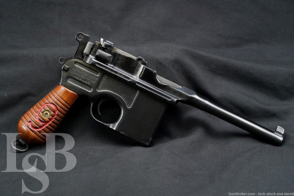 Post-War Mauser Broomhandle 1896/1930 C96/M30 9mm Semi-Automatic Pistol C&R