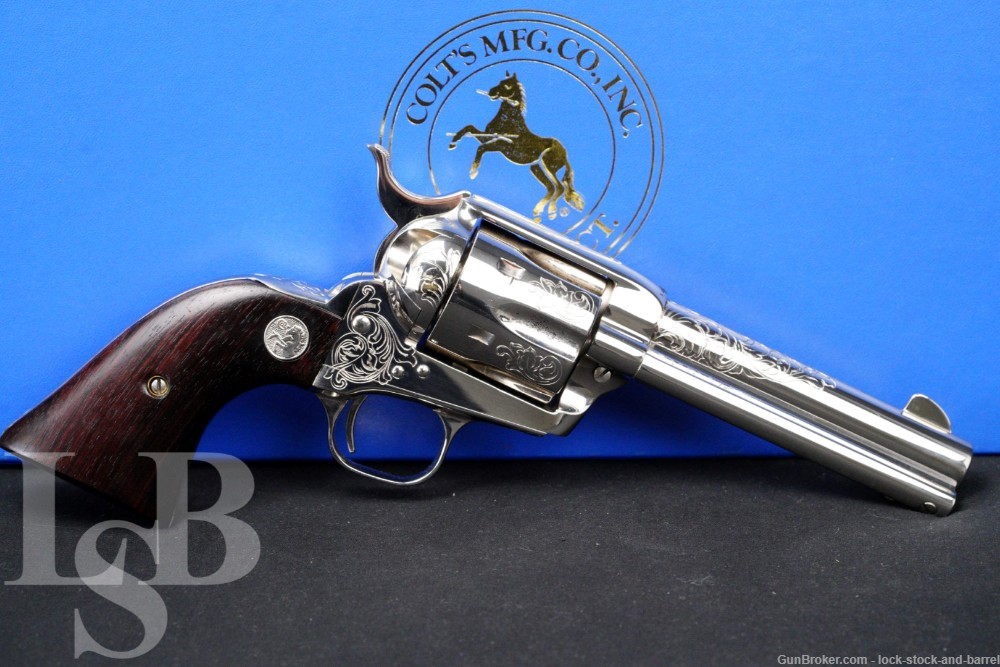 Factory Engraved Colt European Model Single Action Army 9mm Revolver, 1991