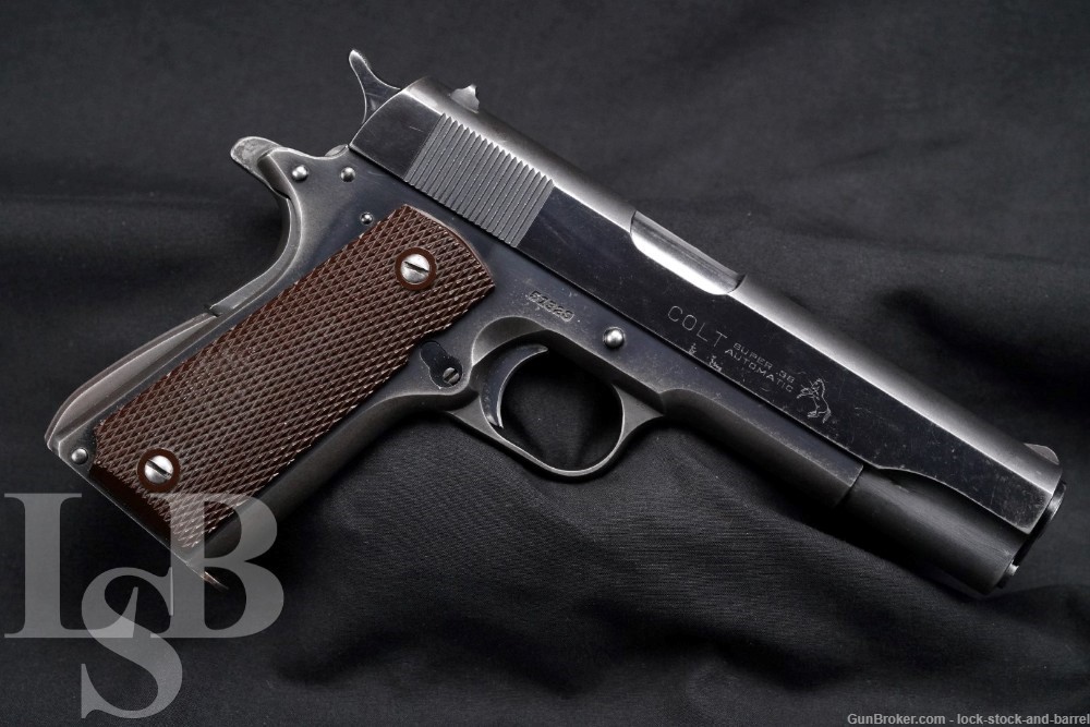 Post-War Colt Super .38 Automatic Blue 5″ 1911 Semi-Auto Pistol, 1947 C&R