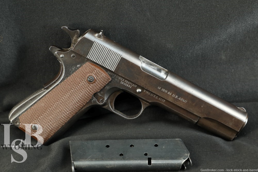 US WWII Remington Rand Ithaca M1911A1 .45 ACP Semi-Auto Pistol, 1943 C&R