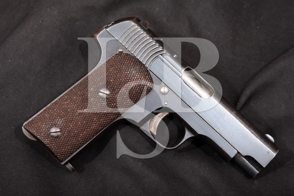 Spanish S. A. Alkartasuna Model Ruby, Blue, 3 11/16 SA Semi-Automatic Pistol, MFD 1915-18, C&R .32 Auto (7.65 Browning)