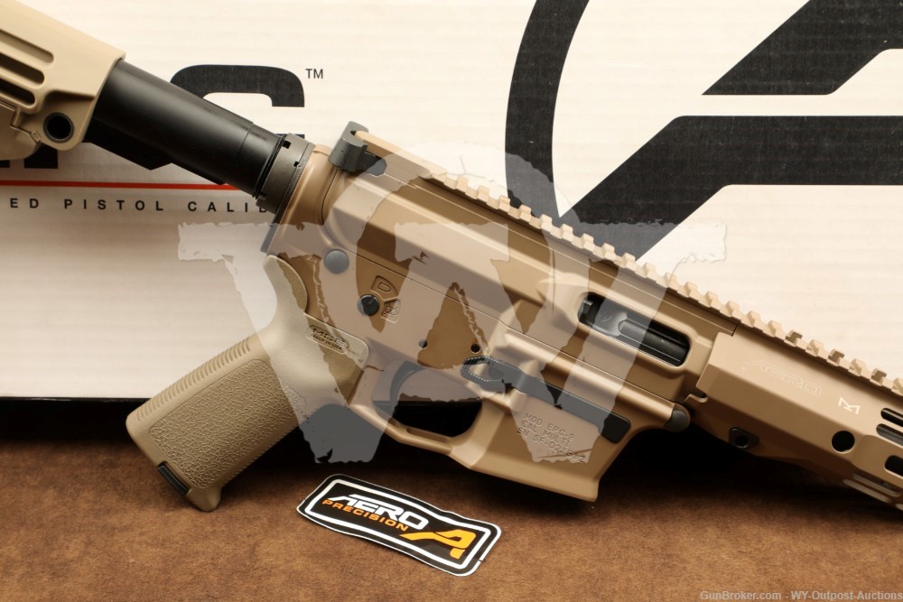 Aero Precision EPC-9 9mm 5.5” Semi-Auto Pistol Adj Arm Brace FDE