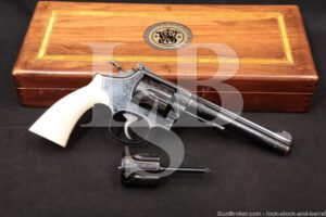 Angelo Bee Engraved Smith & Wesson S&W 48-4 .22 LR & Magnum Revoverl, 1981