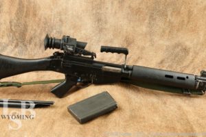 Argentine F.M.A.P. FAL(FSL) 7.62 NATO Semi Auto Rifle & Optic Enfield Lower