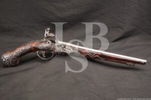 Beautiful Cominazzo Workshop .55 Cal Flintlock Pistol Ca. 1650-1696 Antique