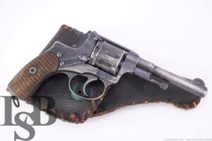 Belgian 1895 Nagant 7.62x38r 4.5” DA Revolver w/ Holster, Antique
