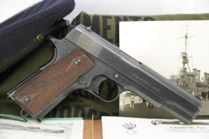 COLT MODEL OF 1911 U.S. ARMY, ON BOARD USS MEMPHIS FOR RETURN OF 'SPIRIT OF ST. LOUIS'