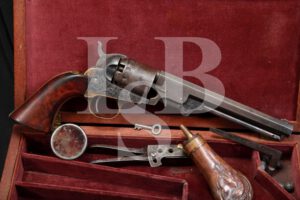 Cased Manhattan Arms .36 Cal Series III Percussion Navy Revolver, Antique
