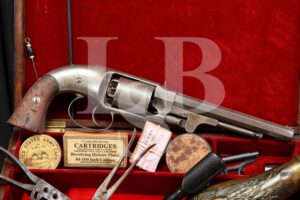 Cased RARE Early 44 Pettengill Rogers & Spencer Army Revolver Early 1860s Antique