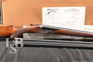 Cased Winchester Parker Bros Repro DHE Grade 12 GA SXS Double Shotgun, 1989