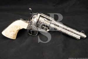 Cattle Brand Engraved 2nd Gen Colt Single Action Army SAA Revolver 1959 C&R