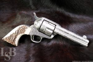 Cattle Brand Engraved Colt Single Action Army SAA .45 Revolver, 1902 C&R