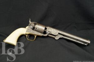 Civil War-Era Factory Engraved Colt 1851 Navy .36 Cal Revolver 1862 Antique