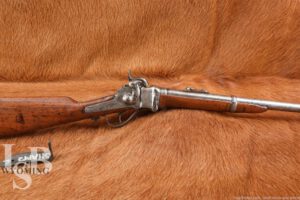 Civil War Sharps New Model 1863 Carbine .52 Cal Percussion Rifle, Antique