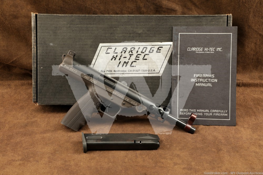 Claridge Hi-Tec L-9 L9 9mm 7.5” Blowback Semi-Auto Pistol w/ Factory Box