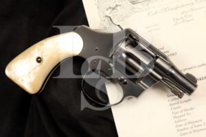 Colt .22 Bankers Special .22 LR 2 Inch Double Action Revolver & Letter, MFD 1933 C&R