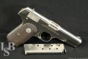Colt 1903 Pocket Hammerless Nickel .32 ACP Semi-Automatic Pistol, 1915 C&R