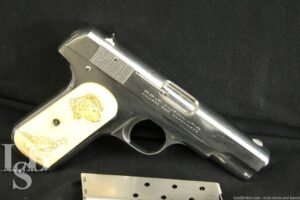 Colt 1908 Pocket Hammerless Nickel .380 ACP Semi-Automatic Pistol, 1926 C&R