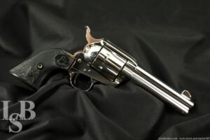 Colt 3rd Gen Single Action Army SAA P1841 Nickel 4 3/4" .45 Revolver, 1998