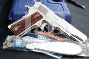 Colt Custom Shop ELCEN 1911 Bright Stainless .38 Super Semi-Auto Pistol