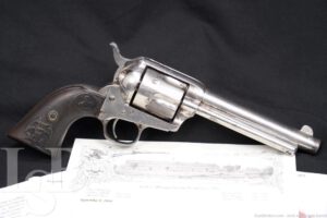 Colt Etched-Panel Frontier Six Shooter SAA .44-40 Revolver, 1883 Antique