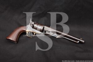 Colt Model 1860 Army .44 Cal Percussion Cap & Ball Revolver, 1868 Antique